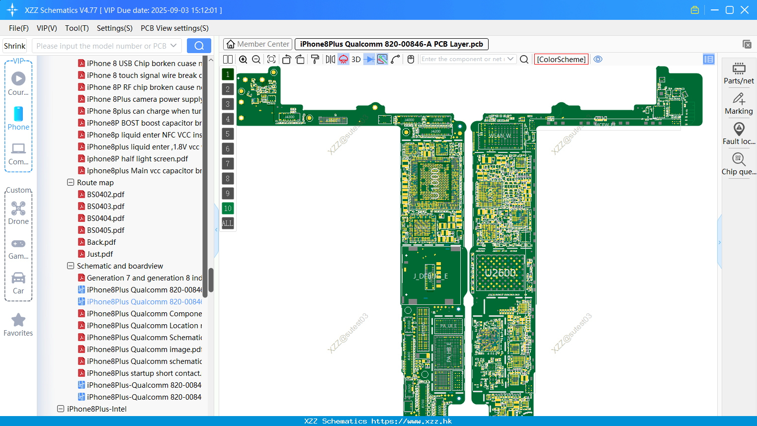 IPhone8Plus Qualcomm 820-00846-A PCB Layer